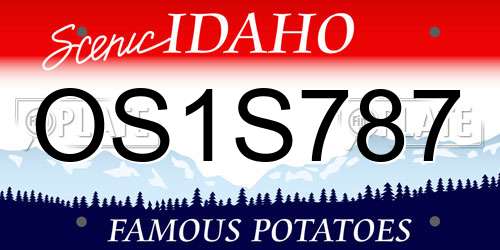 OS1S787 Idaho License Plate