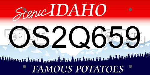 OS2Q659 Idaho License Plate