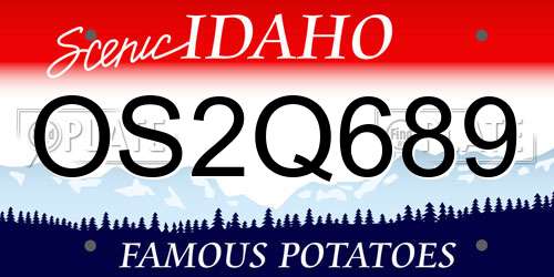 OS2Q689 Idaho License Plate