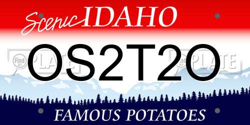 OS2T2O Idaho License Plate