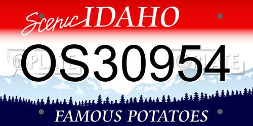 OS30954 Idaho License Plate