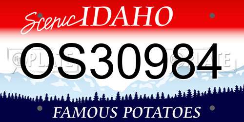 OS30984 Idaho License Plate