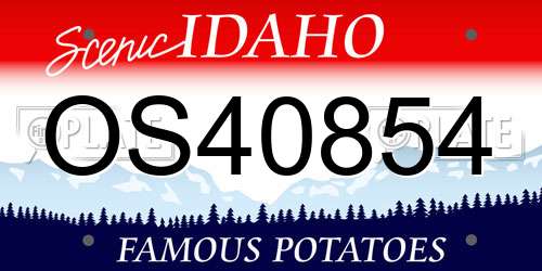 OS40854 Idaho License Plate