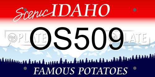 OS509 Idaho License Plate