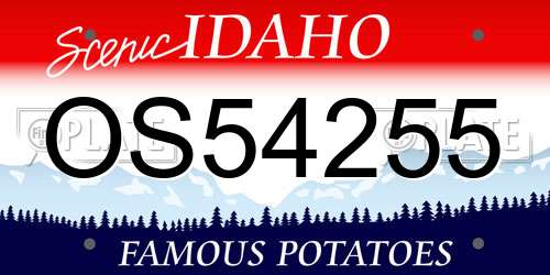 OS54255 Idaho License Plate