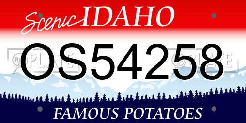 OS54258 Idaho License Plate