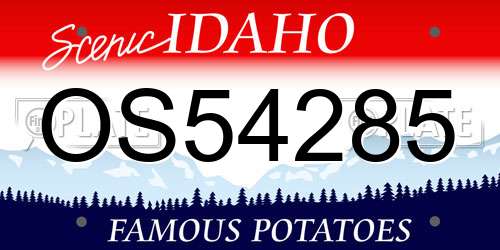 OS54285 Idaho License Plate