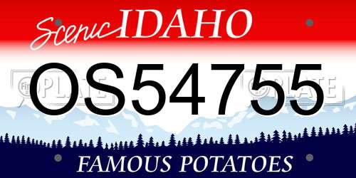 OS54755 Idaho License Plate