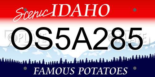 OS5A285 Idaho License Plate