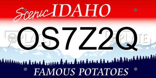 OS7Z2Q Idaho License Plate