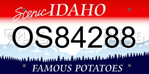 OS84288 Idaho License Plate