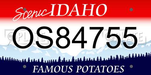 OS84755 Idaho License Plate