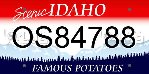 OS84788 Idaho License Plate