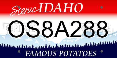 OS8A288 Idaho License Plate