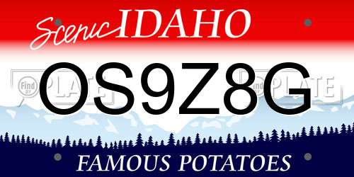 OS9Z8G Idaho License Plate