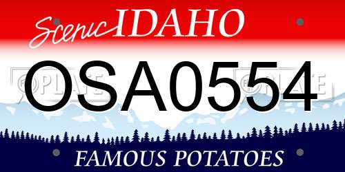 OSA0554 Idaho License Plate