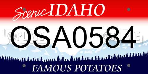 OSA0584 Idaho License Plate