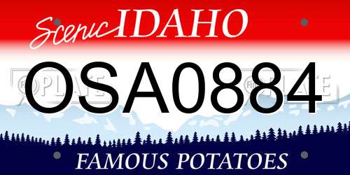 OSA0884 Idaho License Plate