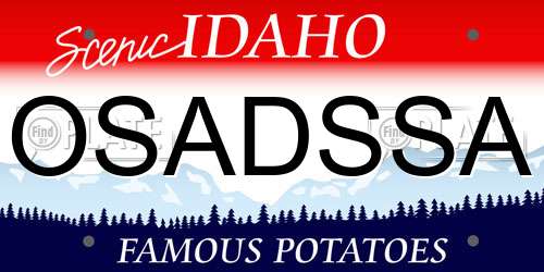OSADSSA Idaho License Plate