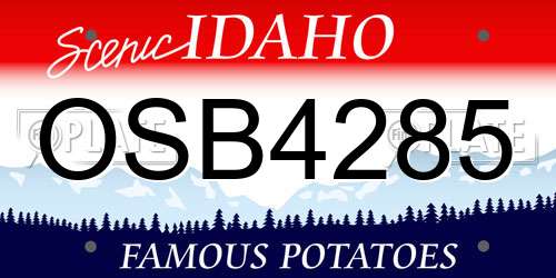 OSB4285 Idaho License Plate