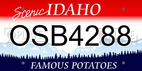 OSB4288 Idaho License Plate