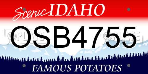 OSB4755 Idaho License Plate