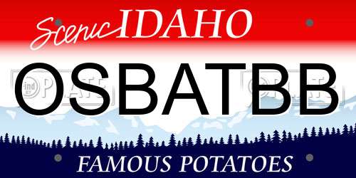 OSBATBB Idaho License Plate