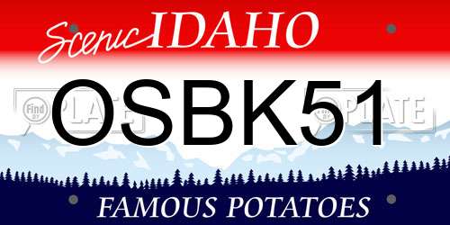 OSBK51 Idaho License Plate