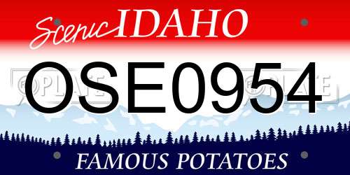 OSE0954 Idaho License Plate