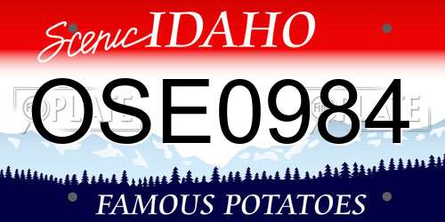 OSE0984 Idaho License Plate
