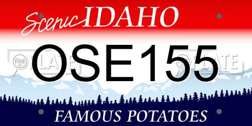OSE155 Idaho License Plate