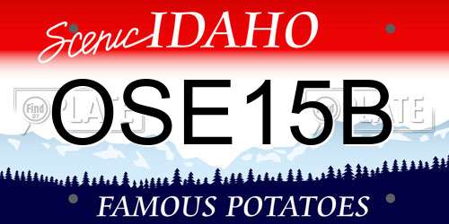 OSE15B Idaho License Plate