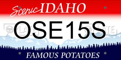 OSE15S Idaho License Plate