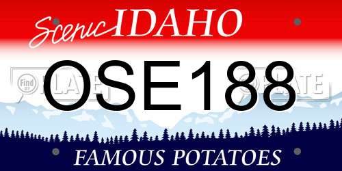 OSE188 Idaho License Plate