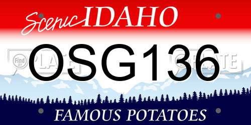 OSG136 Idaho License Plate