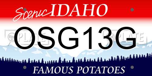 OSG13G Idaho License Plate
