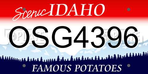 OSG4396 Idaho License Plate