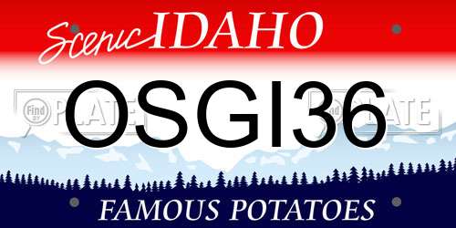 OSGI36 Idaho License Plate