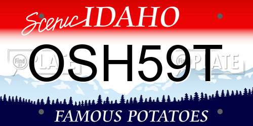 OSH59T Idaho License Plate