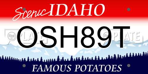 OSH89T Idaho License Plate