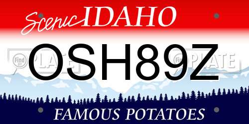 OSH89Z Idaho License Plate