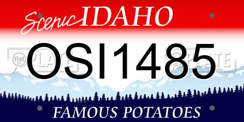 OSI1485 Idaho License Plate