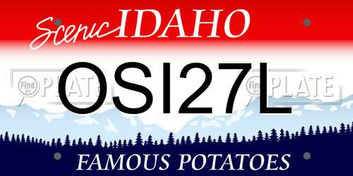 OSI27L Idaho License Plate