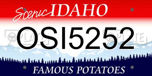 OSI5252 Idaho License Plate