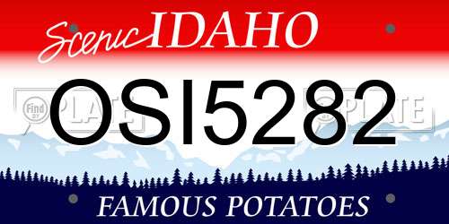 OSI5282 Idaho License Plate