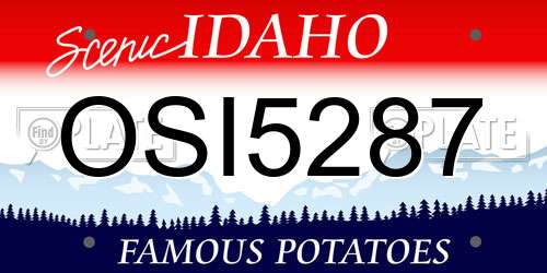 OSI5287 Idaho License Plate