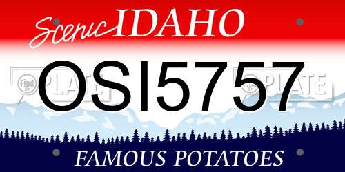OSI5757 Idaho License Plate