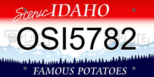 OSI5782 Idaho License Plate