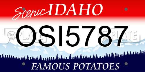 OSI5787 Idaho License Plate