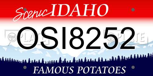 OSI8252 Idaho License Plate